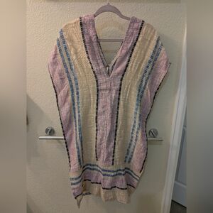Free People Multicolor V-Neck Poncho